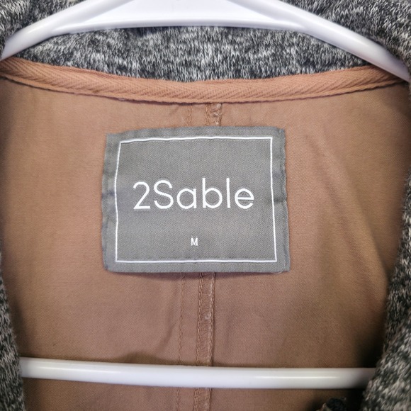 2Sable Jacket Womens M Brown Heathered Gray Minimalist Outdoor Utility Shacket - Picture 8 of 16
